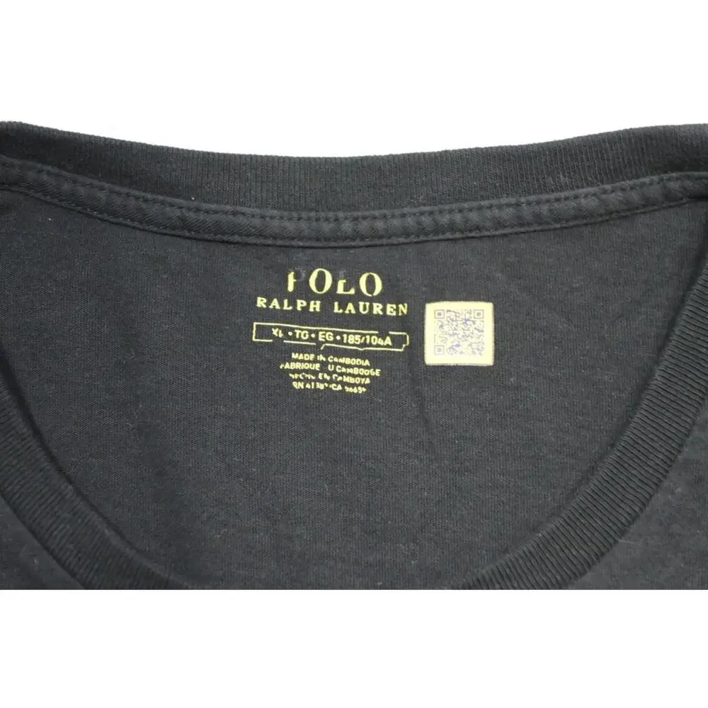 Polo Ralph Lauren‎ Tee Shirt Classic Fit Black Long Sleeve Mens Size XL